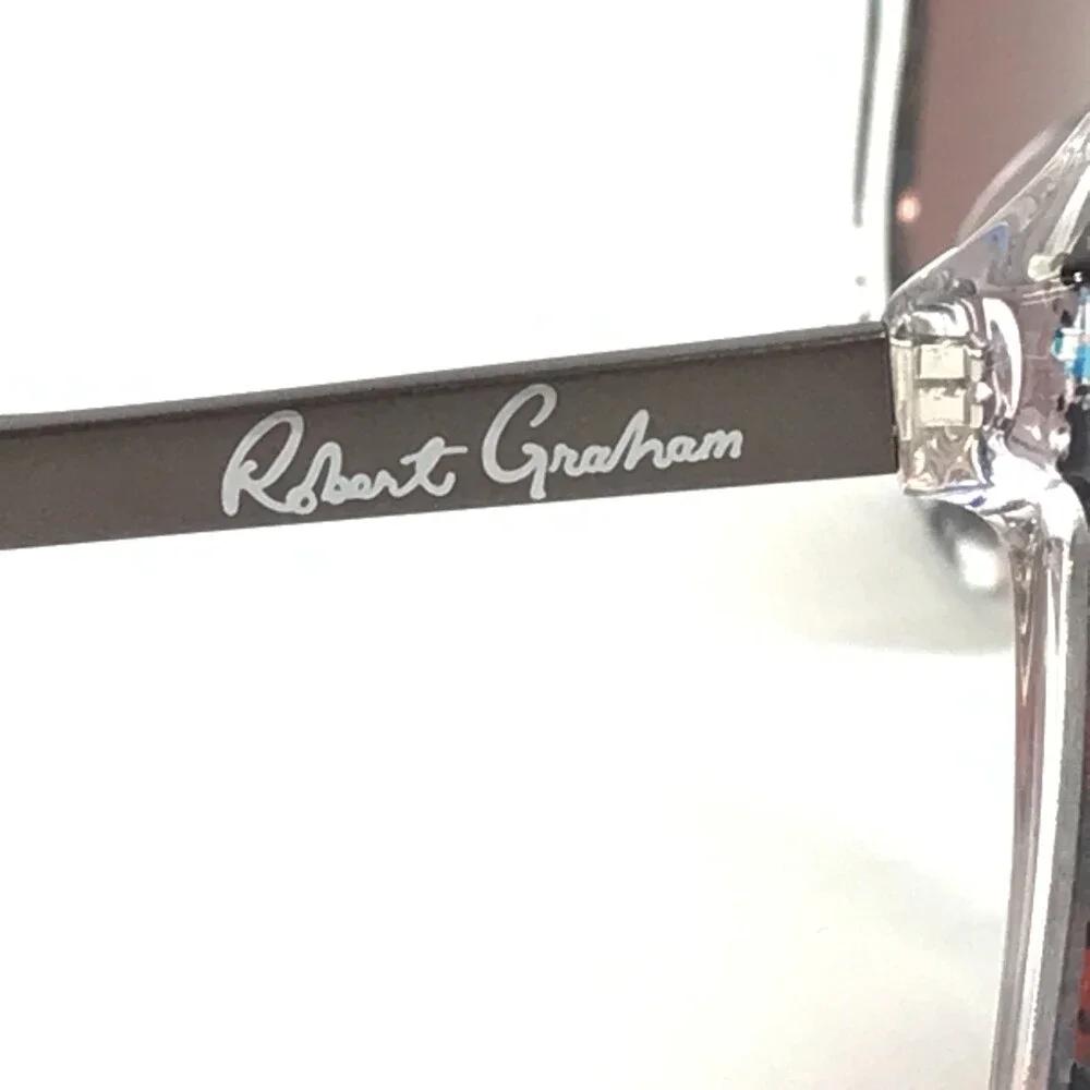 Robert Graham Sunglasses HERMAN CLR Clear Multicolor Frame w/ Light Brown Lenses
